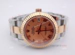 High Quality Copy Rolex Oyster Datejust Ladies Watch 2-Tone Rose Gold Pink Roman